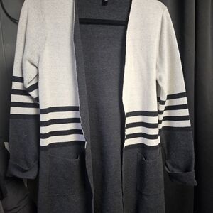 Alyx Gray and Black Striped Women's Sweater
